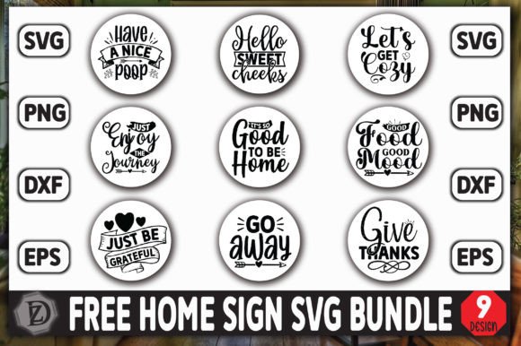 Free Home Sign SVG Bundle
