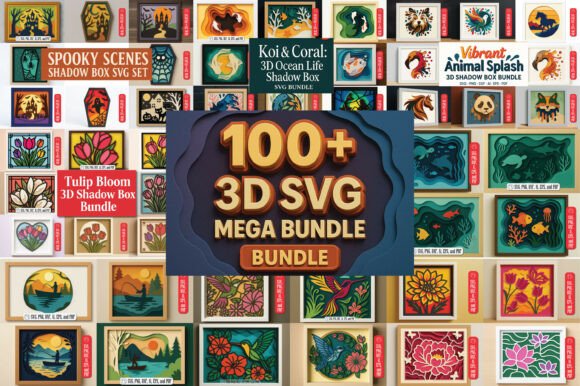 3d shadow box svg