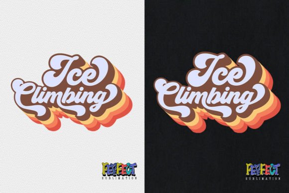 Ice Climbing Retro Groovy Sublimation
